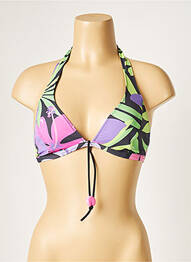 Haut de maillot de bain stretch haut triangles vert MORGAN femme