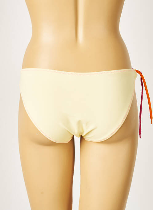 Bas de maillot de bain tissage satiné culotte jaune DIVINE femme