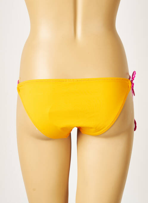 Bas de maillot de bain tissage satiné bikini orange DIVINE femme