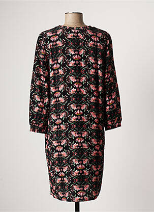 Robe mi-longue imprimé fleurs manches 3/4 noir STREET ONE femme