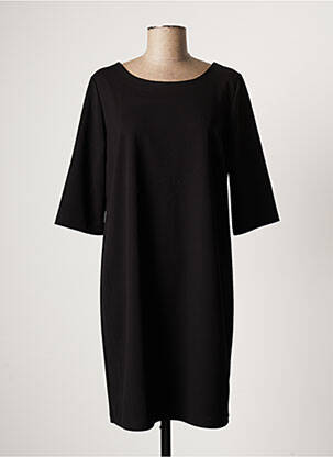 Robe mi-longue manches 3/4 manches 3/4 noir QUATRE VINGT JOURS femme