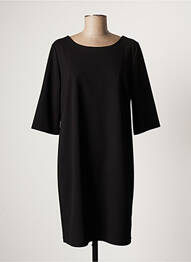 Robe mi-longue manches 3/4 manches 3/4 noir QUATRE VINGT JOURS femme