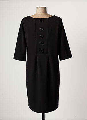 Robe mi-longue manches 3/4 manches 3/4 noir QUATRE VINGT JOURS femme