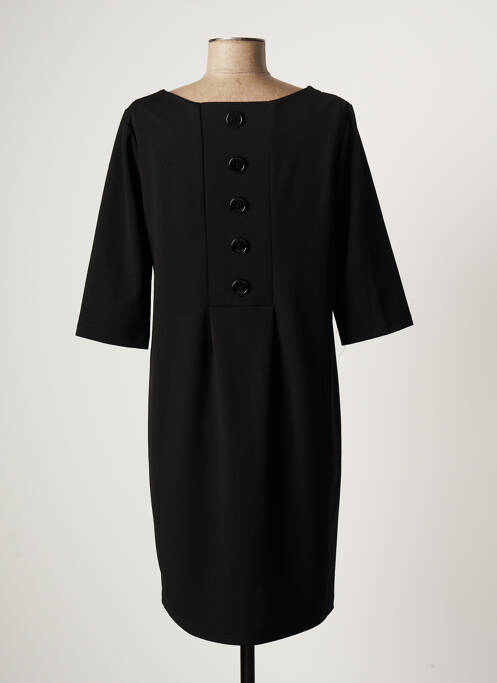 Robe mi-longue manches 3/4 manches 3/4 noir QUATRE VINGT JOURS femme