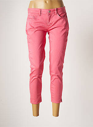 Pantalon 7/8 stretch taille basse rose STREET ONE femme