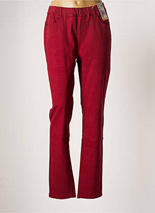 Pantalon slim rouge QUATRE VINGT JOURS pour femme