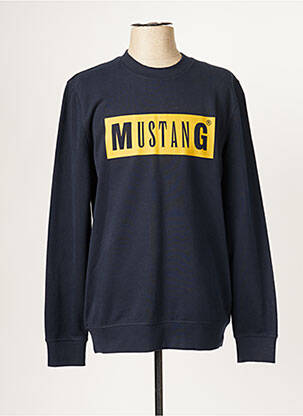 Sweat-shirt bleu MUSTANG pour homme