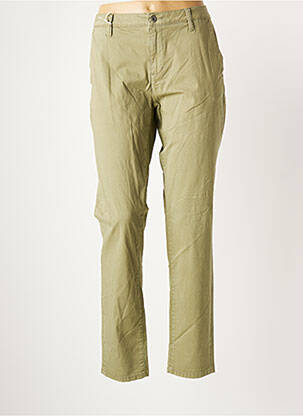 Pantalon chino fermeture zippée sous rabat boutonné taille normale vert MUSTANG femme