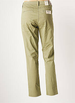 Pantalon chino fermeture zippée sous rabat boutonné taille normale vert MUSTANG femme
