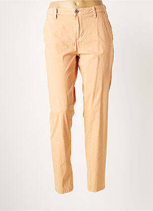 Pantalon chino fermeture zippée sous rabat boutonné taille normale orange MUSTANG femme