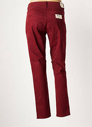 Pantalon chino fermeture zippée sous rabat boutonné taille normale rouge MUSTANG femme
