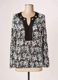 Top col v manches longues noir DIANE LAURY femme