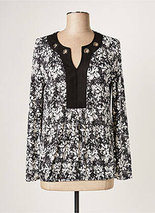 Top col v manches longues noir DIANE LAURY femme