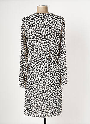 Robe courte imprimé fleurs manches longues noir DIANE LAURY femme