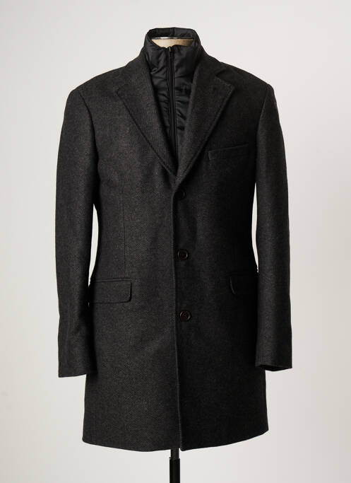 Manteau long noir CAMBRIDGE pour homme