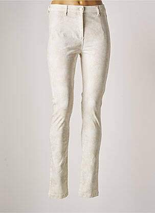 Pantalon slim stretch taille normale beige JULIE GUERLANDE femme