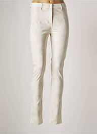 Pantalon slim stretch taille normale beige JULIE GUERLANDE femme