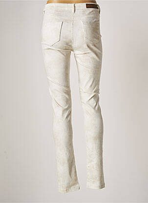 Pantalon slim stretch taille normale beige JULIE GUERLANDE femme