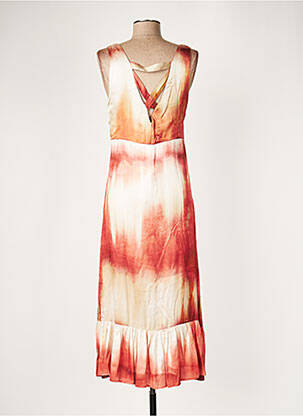 Robe longue sans manche sans manche orange ELEONORA AMADEI femme