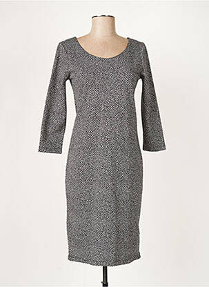 Robe mi-longue manches 3/4 manches 3/4 gris ELEONORA AMADEI femme