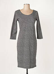Robe mi-longue manches 3/4 manches 3/4 gris ELEONORA AMADEI femme