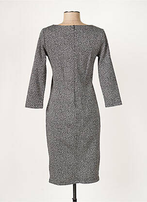 Robe mi-longue manches 3/4 manches 3/4 gris ELEONORA AMADEI femme