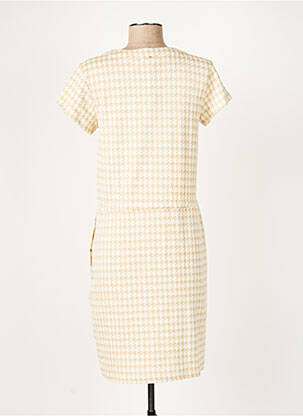 Robe mi-longue manches courtes manches courtes beige KOCCA femme