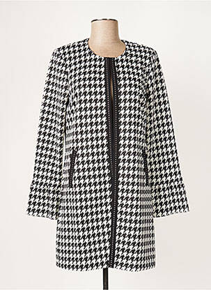 Manteau court poches sans capuche noir DIVAS femme