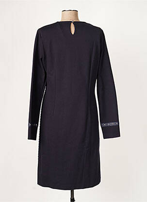 Robe mi-longue manches longues manches longues bleu DIVAS femme