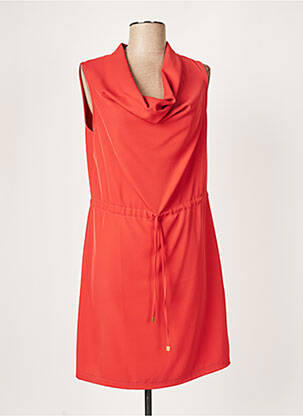 Robe courte sans manche sans manche orange ELEONORA AMADEI femme