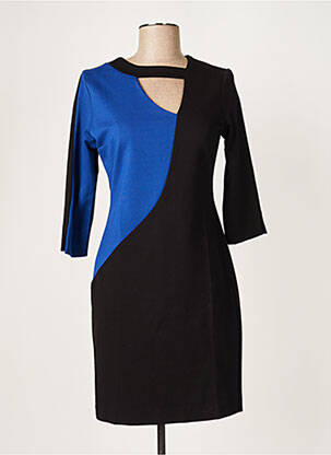 Robe courte manches 3/4 manches 3/4 noir ELEONORA AMADEI femme