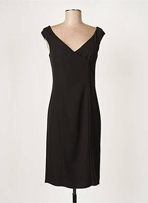 Robe mi-longue sans manche sans manche noir ELEONORA AMADEI femme