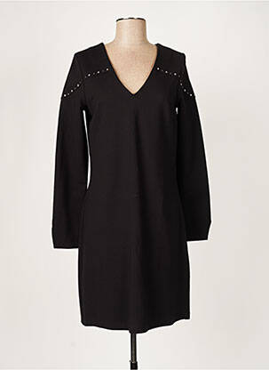 Robe mi-longue manches longues manches longues noir KOCCA femme