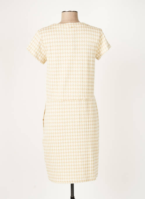 Robe mi-longue manches courtes manches courtes beige KOCCA femme