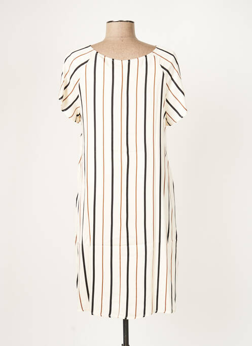 Robe mi-longue beige ELEONORA AMADEI pour femme