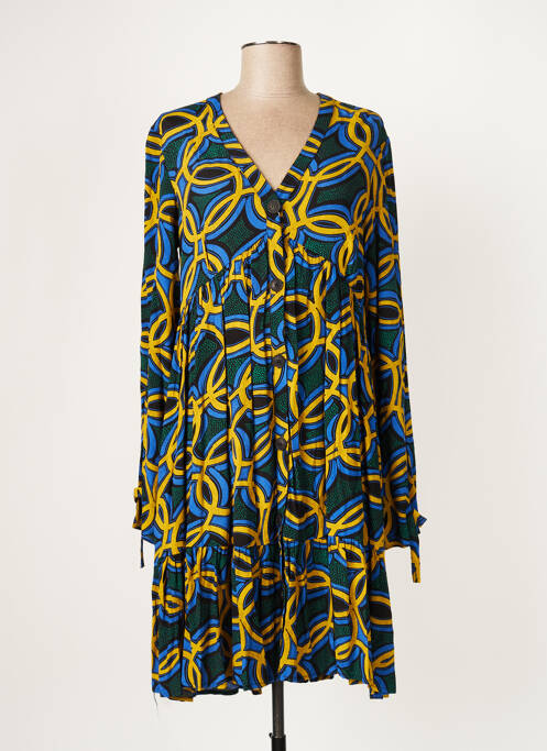 Robe mi-longue bleu ORFEO pour femme