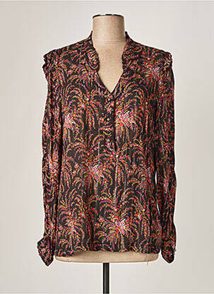 Blouse imprimé fantaisie manches longues noir LA PETITE FRANCAISE femme
