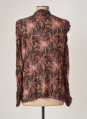 Blouse imprimé fantaisie manches longues noir LA PETITE FRANCAISE femme