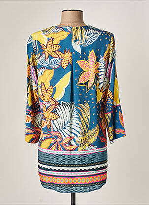 Tunique manches longues col v bleu TINTA STYLE femme