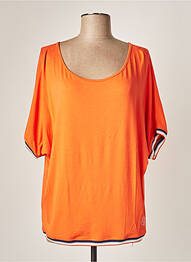 T-shirt sérigraphie avec strass manches courtes orange DIVAS femme