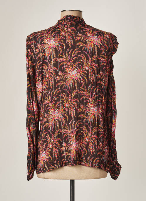 Blouse imprimé fantaisie manches longues noir LA PETITE FRANCAISE femme