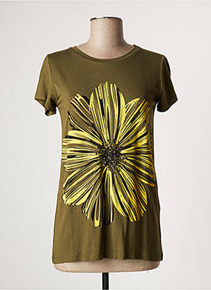 T-shirt coupe cintrée manches courtes vert ELEONORA AMADEI homme