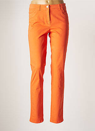 Pantalon slim broderie rivets taille normale orange DIVAS femme