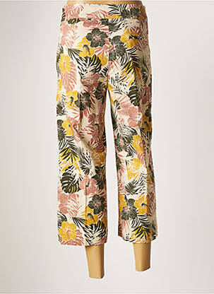 Pantalon 7/8 tissage popeline taille normale beige KOCCA femme