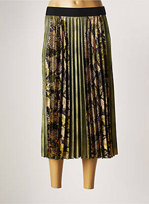 Jupe mi-longue coupe droite vert KOCCA femme