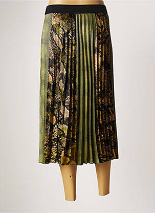 Jupe mi-longue coupe droite vert KOCCA femme