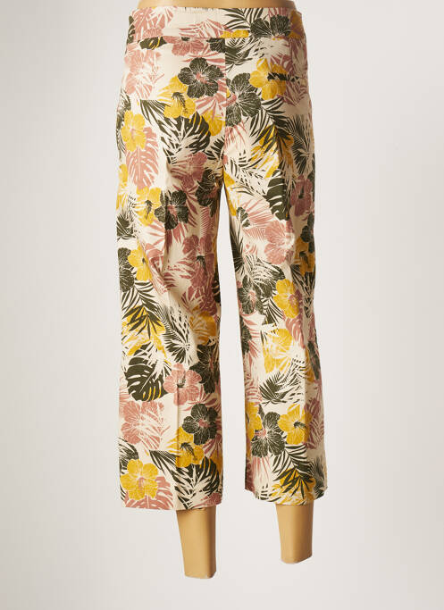 Pantalon 7/8 tissage popeline taille normale beige KOCCA femme