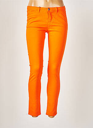 Pantalon slim stretch taille normale orange SCHOOL RAG femme