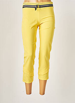 Pantalon slim stretch taille normale jaune LO! LES FILLES femme