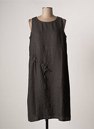 Robe mi-longue sans manche sans manche gris SKANDAL femme